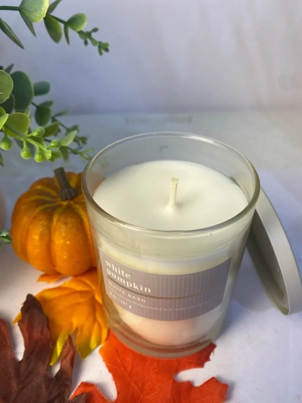 “White Pumpkin” BBW White Barn NEW Single Wick Candle